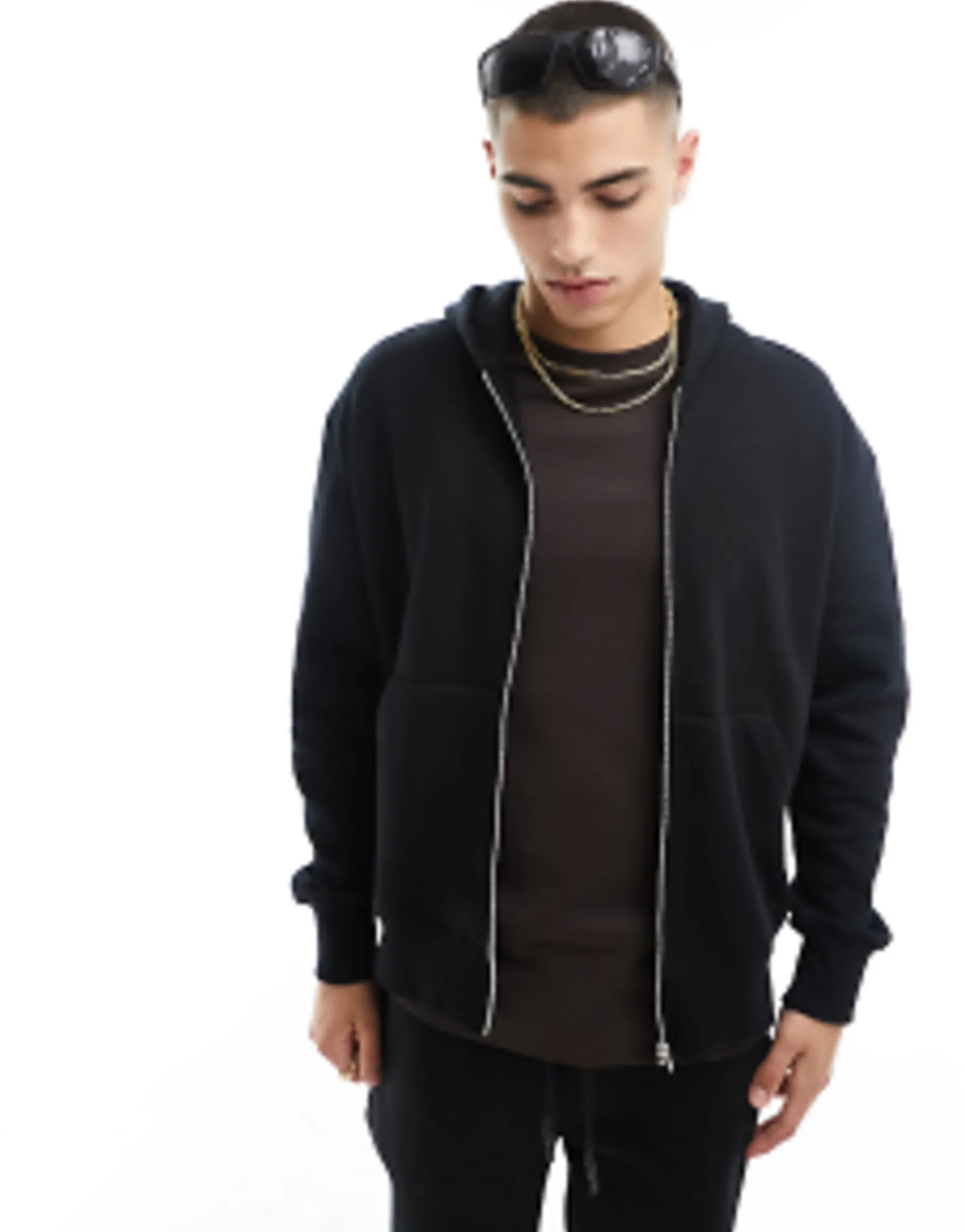 Tracksuits*DESIGN Mix & Match Heavyweight Set In Black