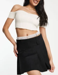Belts*DESIGN Multi Row Waist And Hip Chain Belt White