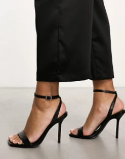 Sandals*DESIGN Nali Barely There Heeled Sandals In Pu Black