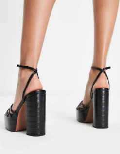 Sandals*DESIGN Nate Platform Heeled Sandals In Black