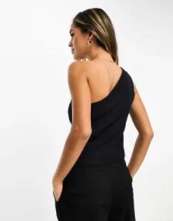 Suits & Tailoring*DESIGN One Shoulder Waistcoat In Black