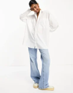 Shirts*DESIGN Oversized Shirt In White