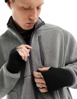Gloves*DESIGN Palm Warmer In Black