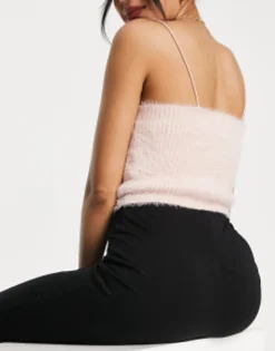 Trousers & Leggings*Petite Design Basic Wide Leg Jersey Trouser In Black