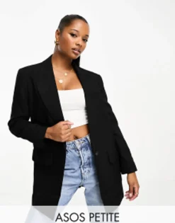 Suits & Tailoring*DESIGN Petite Long Line Perfect Blazer In Black