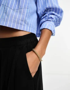 Trousers & Leggings*DESIGN Petite Wide Leg Trouser In Black