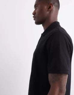 Polo Shirts*DESIGN Pique Polo In Black