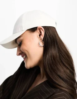 Hats*DESIGN Plain Cotton Cap In White