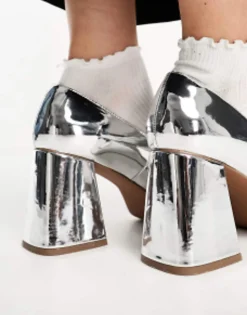 Loafers*DESIGN Portland Platform Loafers In Silver