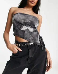 Belts*DESIGN Rectangle Chain Link Belt In Silver