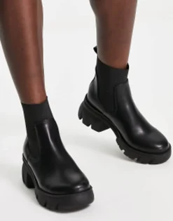 Chelsea Boots*DESIGN Reed Chunky Chelsea Boots In Black