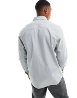 Tall*DESIGN Regular Fit Oxford Shirt In Light Sage Green