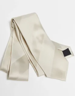 Ties*DESIGN Regular Tie With Tonal Stripe In Stone