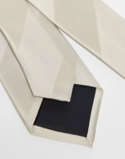 Ties*DESIGN Regular Tie With Tonal Stripe In Stone