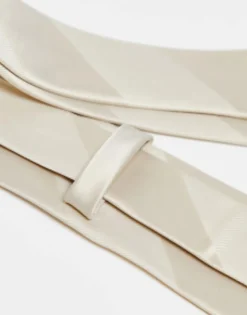 Ties*DESIGN Regular Tie With Tonal Stripe In Stone