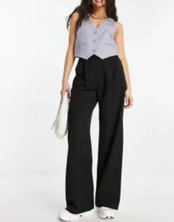 Trousers & Leggings*DESIGN Relaxed Dad Trouser In Black