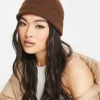 Hats*DESIGN Rib Beanie In Chocolate