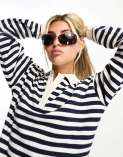 Sunglasses*DESIGN Rimless 90S Wrap Sunglasses With Smoke Lens Silver