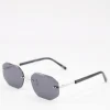 Sunglasses*DESIGN 90S Retro Rimless Sunglasses In Black