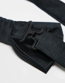 Ties*DESIGN Satin Bow Tie In Black
