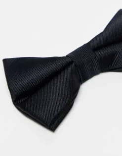 Ties*DESIGN Satin Bow Tie In Black