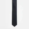 Ties*DESIGN Satin Skinny Tie In Black