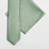 Ties*DESIGN Satin Slim Tie And Pocket Square In Sage Green Light Green
