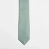 Ties*DESIGN Satin Tie In Sage Green Mid Green