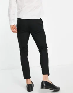 Trousers & Chinos*DESIGN Skinny Cropped Smart Trousers In Black