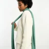 Scarves*DESIGN Skinny Knit Scarf In Dark Sage