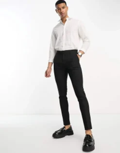 Trousers & Chinos*DESIGN Skinny Smart Trousers In Black
