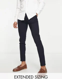 Suits & Tailoring*DESIGN Skinny Smart Trousers In Navy