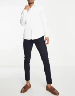 Suits & Tailoring*DESIGN Skinny Smart Trousers In Navy