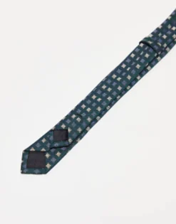 Ties*DESIGN Skinny Tie In Geo Turquoise