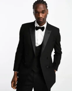 Suits & Tailoring*DESIGN Skinny Tuxedo In Black