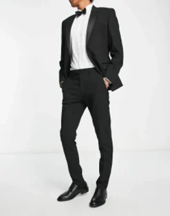 Suits & Tailoring*DESIGN Skinny Tuxedo In Black