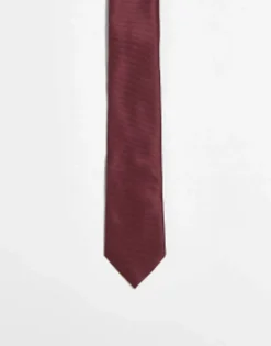Ties*DESIGN Slim Tie In Burgundy