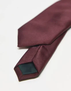 Ties*DESIGN Slim Tie In Burgundy
