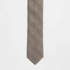Ties*DESIGN Slim Tie In Check Brown