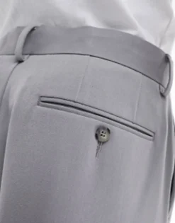 Trousers & Chinos*DESIGN Smart Extreme Wide Leg Trousers In Light Grey