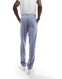 Trousers & Chinos*DESIGN Smart Slim Fit Trousers In Mid Blue