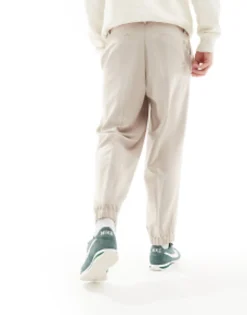 Trousers & Chinos*DESIGN Smart Wide Leg Joggers In Stone