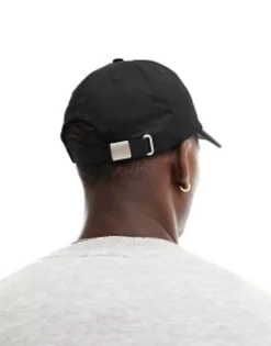 Caps & Hats*DESIGN Soft Baseball Cap In Cotton Black