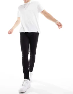Trousers & Chinos*DESIGN Spray On Chinos In Black