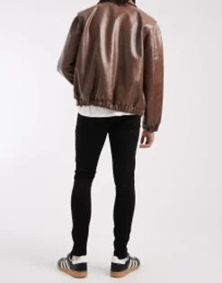 Tall*DESIGN Spray On Jeans With Power Stretch In Black