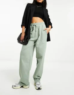 Tracksuits & Joggers*DESIGN Straight Leg Jogger In Sage Green