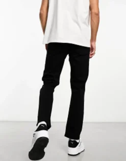 Tall*DESIGN Stretch Slim Jeans In No Fade Black