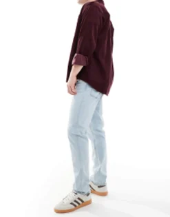 Tall*DESIGN Stretch Slim Jeans In Light Wash Light Wash Blue