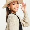 Hats*DESIGN Structured Fedora With Size Adjuster In Stone Camel