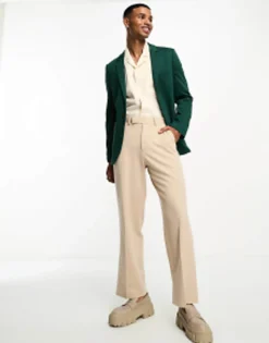 Suits & Tailoring*DESIGN Super Skinny Jersey Blazer In Forest Green Dark Green